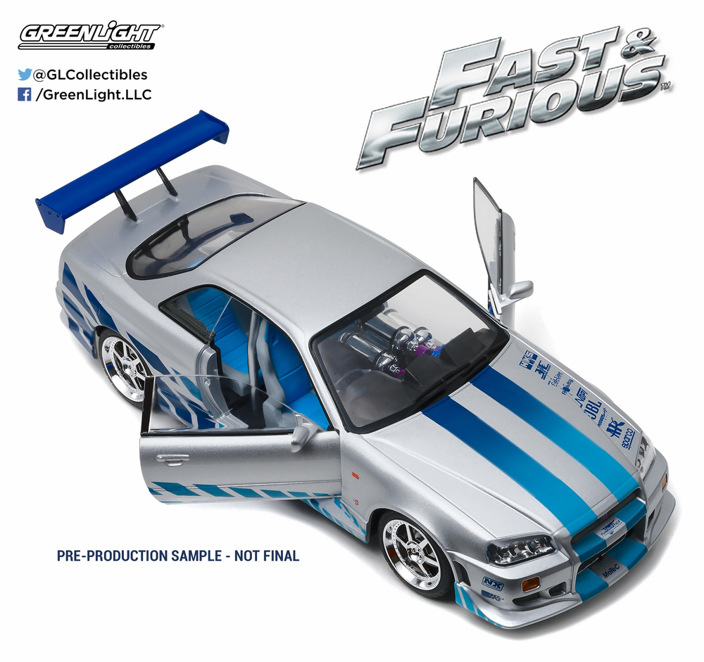 1:18 Artisan Collection - Fast & Furious - 2 Fast 2 Furious (2003) - 1999 Nissan Skyline GT-R (R34) 19029 