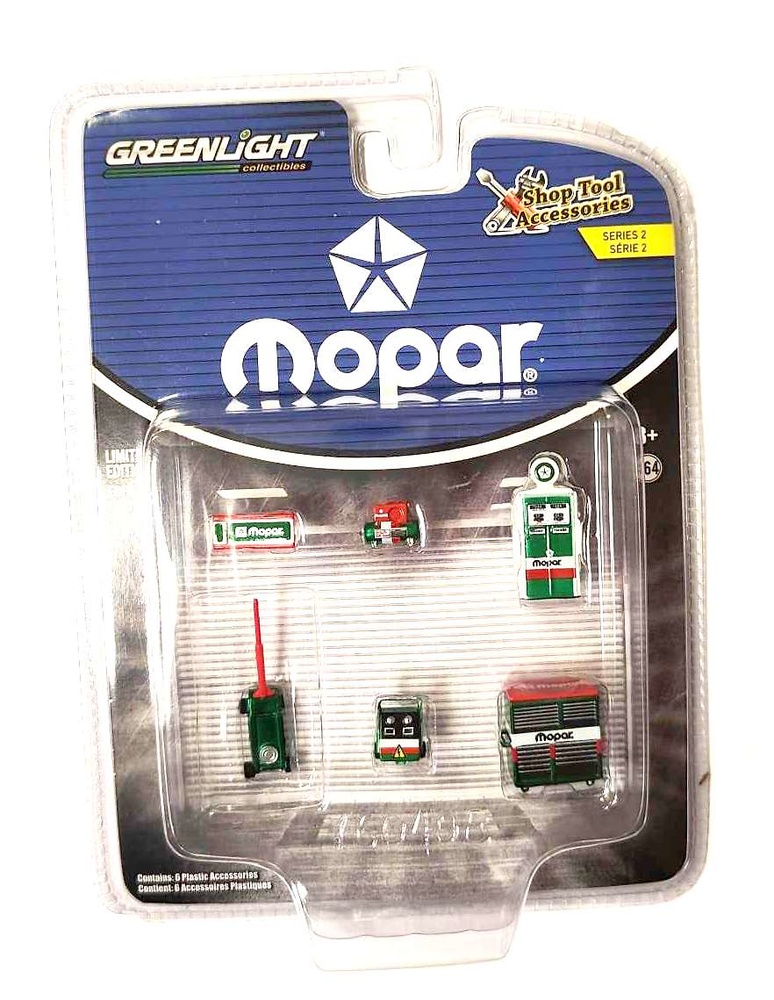 Auto Body Shop - Shop tool MOPAR parts & service Greenmachine 1:64 