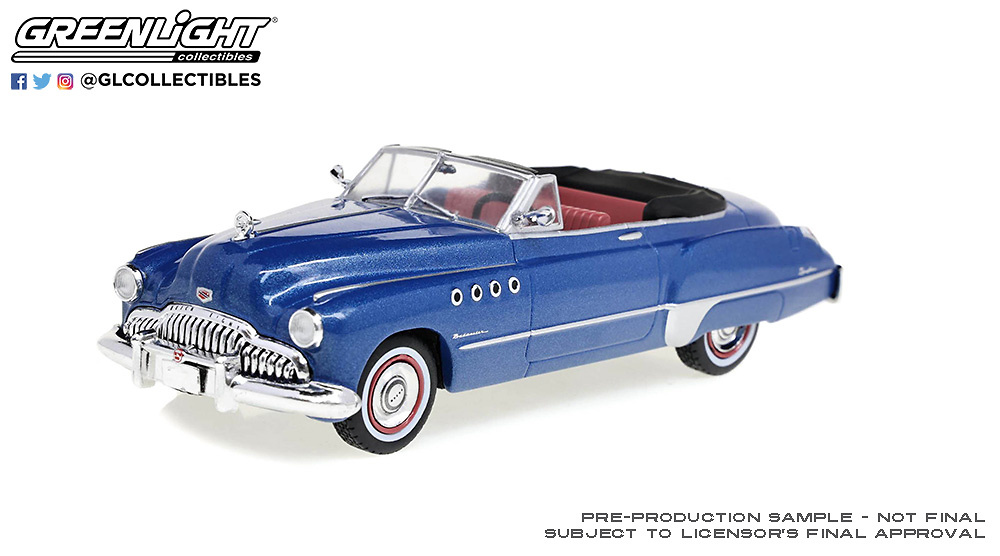 Buick Roadmaster Convertible - Elan Blue Metallic (1949) Greenlight 1/43 