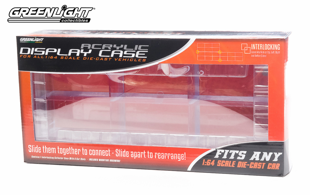 Car Connecting Acrylic Case for 6 cars Greenlight 1:64 
