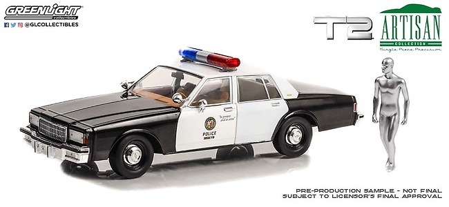 Chevrolet Caprice with T-1000 Liquid Metal Android Figure 