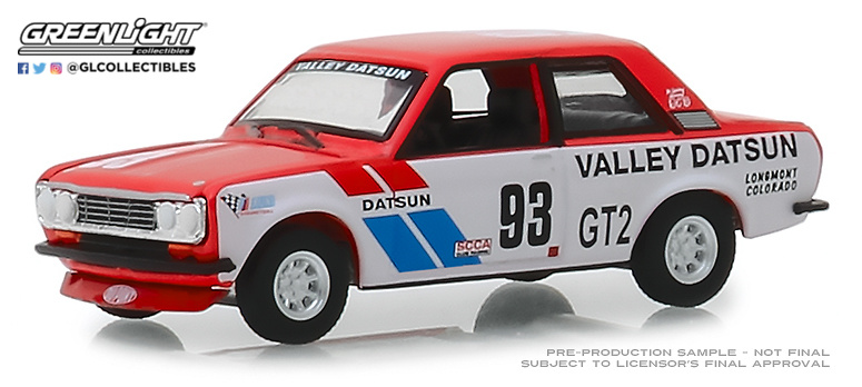 Datsun 510 # 93 Valley Datsun (1972) Greenlight 1:64 