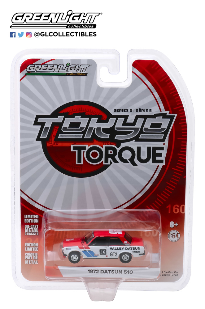 Datsun 510 # 93 Valley Datsun (1972) Greenlight 1:64 
