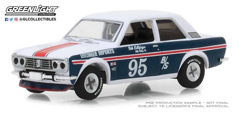 Datsun 510 nº 95 Bob Leitzinger (1969) Greenlight 1:64 