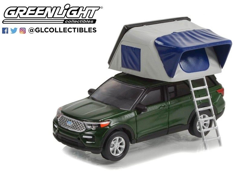Ford Explorer Limited with Modern Truck Bed Tent The Great Outdoors Series 2 Greenlight 1:64 