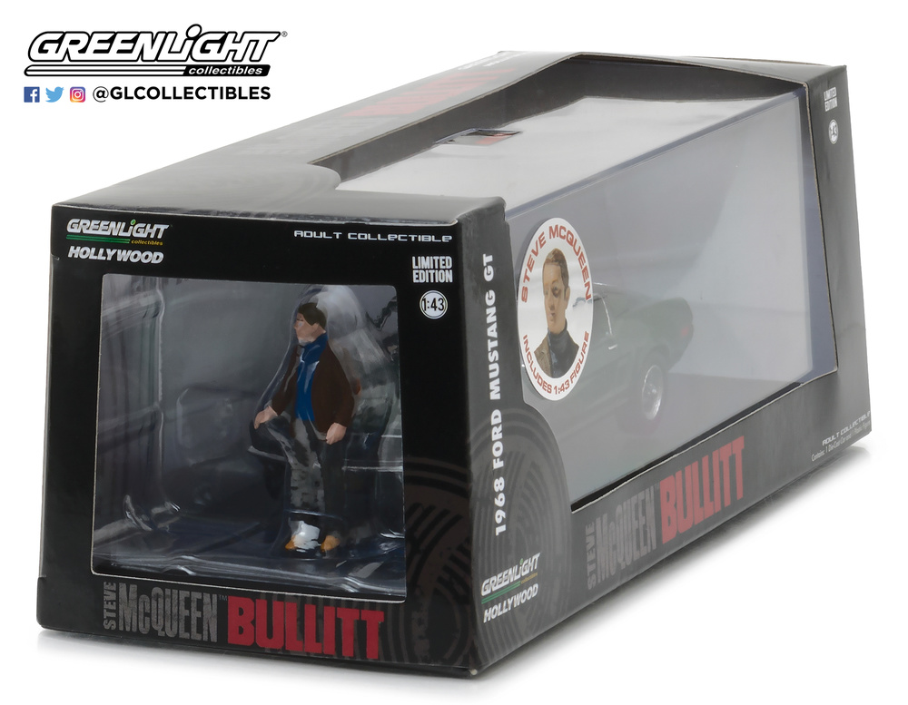 1968 Ford Mustang GT Fastback - Bullit with figure Greenlight 1/43 86433 