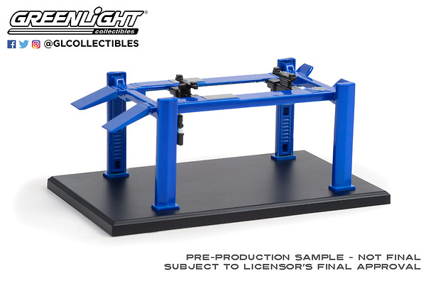 Four Post Lift Blue Greenlight 1:64 