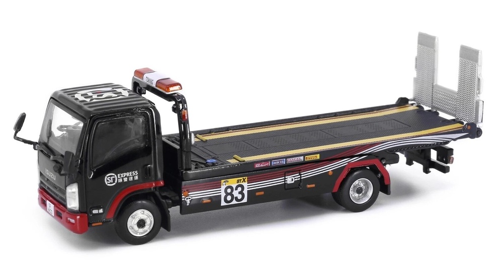 Isuzu N Series SF Express Flatbed Tow Truck Tiny City - ATCCN64027 - scale 1/64 