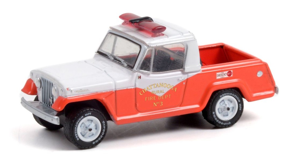 Jeep Jeepster Commando (1967) Fire Department Greenlight 1:64 