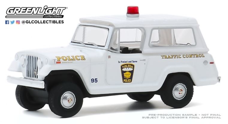 Kaiser Jeep Jeepster - City of Toledo, Ohio Police (1969) Greenlight 1:64 