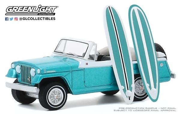 Kaiser Jeep Jeepster with Surfboards (1968) Greenlight 1:64 