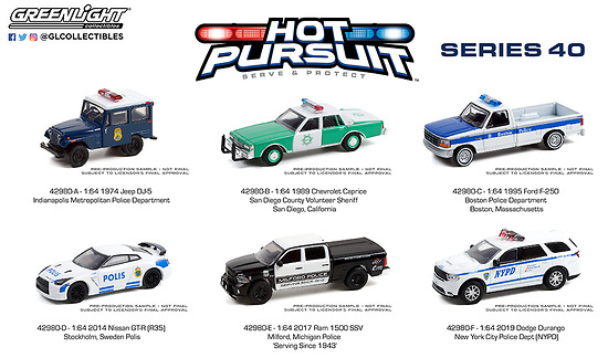 Lot of Hot Pursuit Series 40 Greenlight 1:64 