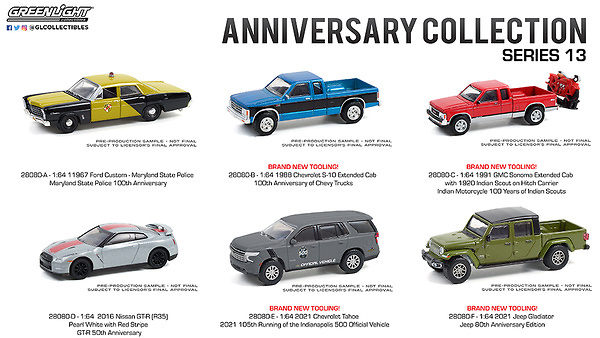 Lote Anniversary Collection 13 Greenlight 1:64 