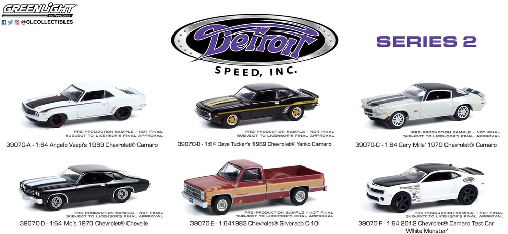 Lote Detroit Speed Inc Serie 2 Greenlight 1:64 