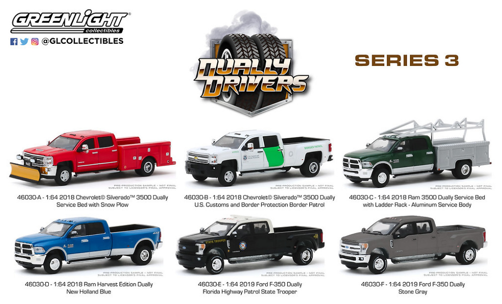 Lote Dually Drivers Series 3 Greenlight 1:64 