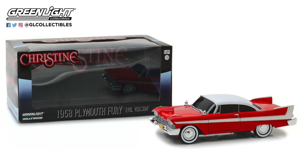 1:24 Christine (1983) - 1958 Plymouth Fury (Evil Version with Blacked Out Windows) Greenlight 84082 