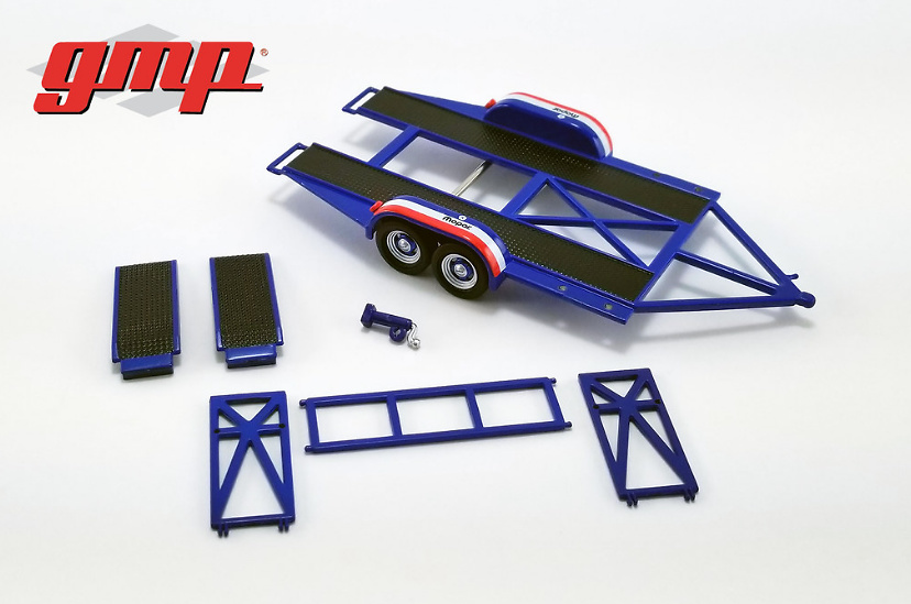 Tandem car trailer with tire rack - Mopar GMP 1/43 