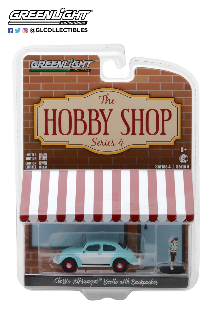 Volkswagen Beetle with Backpacker Greenlight 1:64 