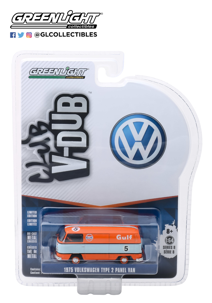 Volkswagen T2 nº 5 Gulf Oil Furgoneta (1975) Greenlight 29940E 1/64 