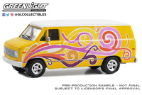Chevrolet G20 Custom Van - Yellow with Swirls (1976) Greenlight 1:64