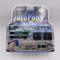 Ford F250 Bigfoot #1 - Monster Truck con trailer y juego de neumáticos de 66" Greenmachine 1:64