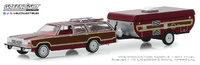 Ford LTD Country Squire and Pop-Up Camper Trailer (1981) Greenlight 1:64
