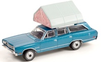 Plymouth Satellite Station Wagon with Camp'otel Cartop Sleeper Tent  The Great Outdoors Series 1 Greenlight 1:64