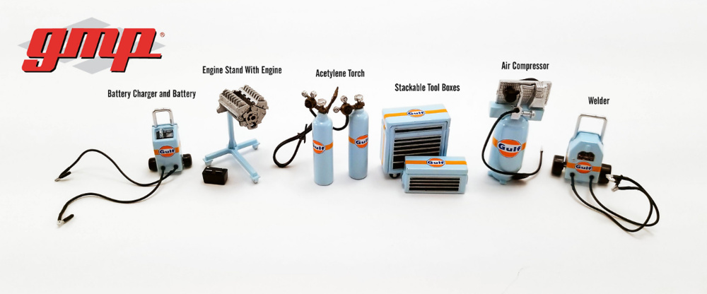 Accesorios de taller de coche - serie Gulf Oil GMP 1/43 