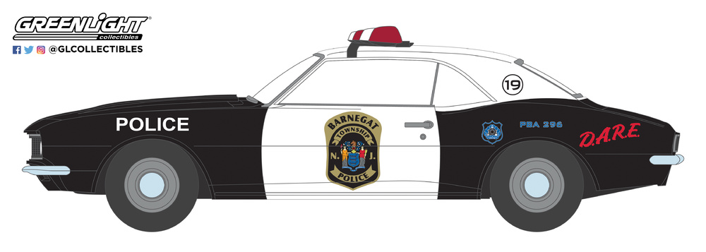 Chevrolet Camaro Custom - Policia del Municipio de Barnegat - New Jersey (1967) Greenlight 1/64 