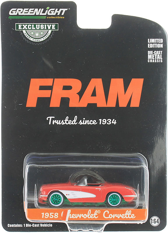 Chevrolet Corvette - FRAM OIL (1934) Greenlight 1/64 