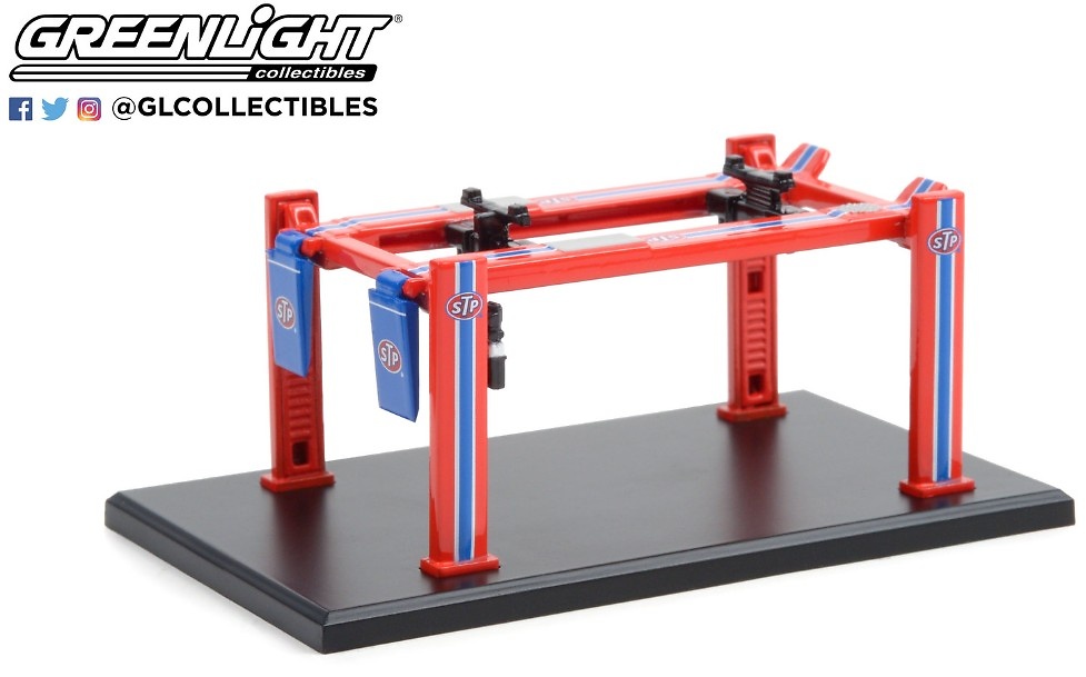 Elevadores de taller STP Auto Body Shop - Four-Post Lifts Series 2 Greenlight 1/64 