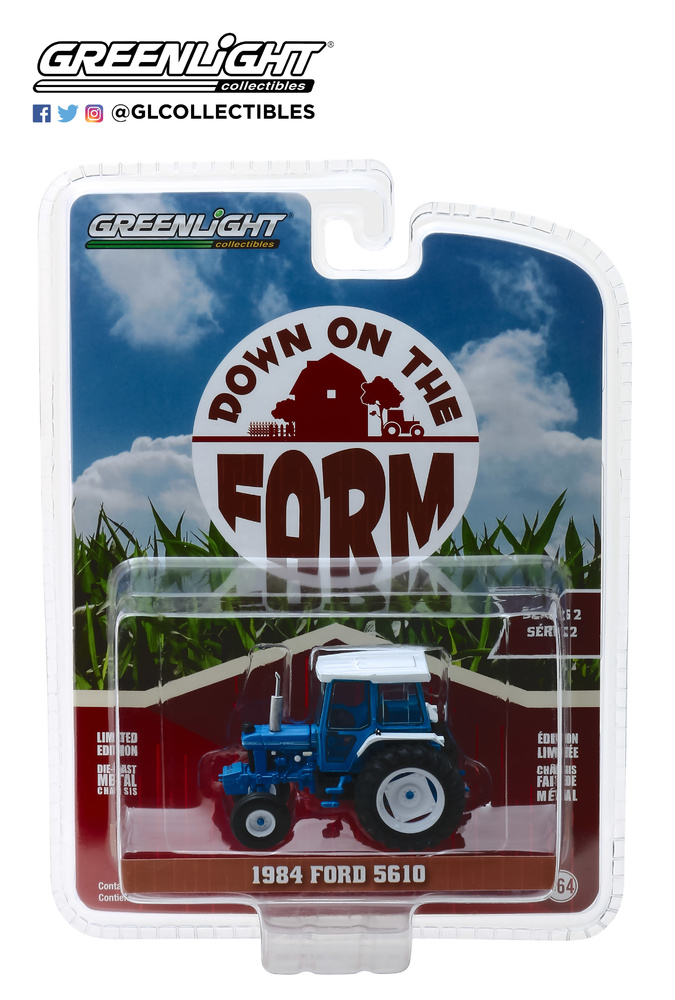 Ford 5610 Tractor con Cabina cerrada (1984) Greenlight 48020C 1/64 