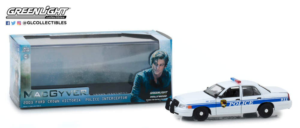 Ford Crown Victoria - Police Interceptor California Police MacGyver (2003) Greenlight 86520 1/43 
