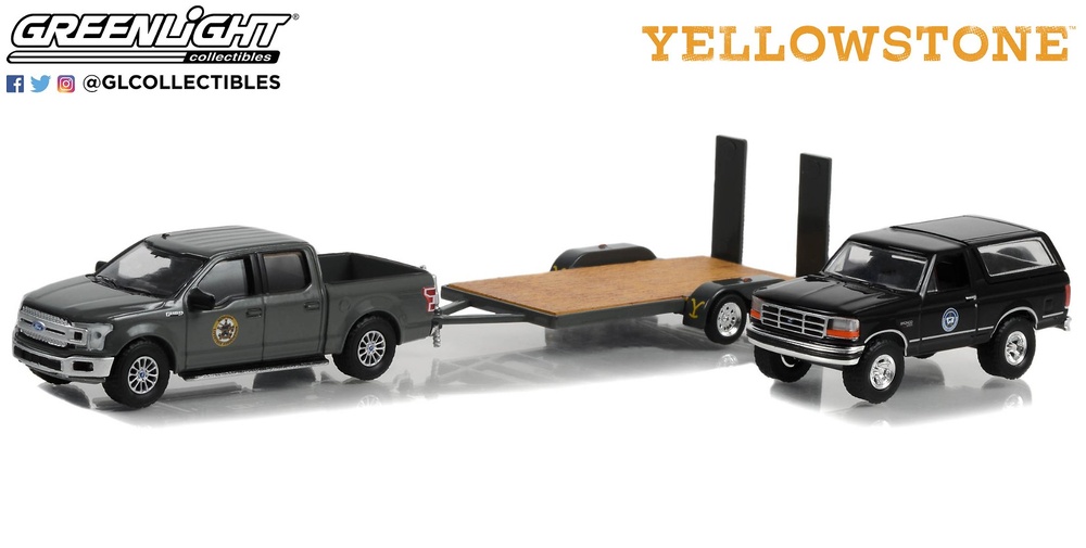 Ford F-150 Montana Livestock Association - Yellowstone TV Serie Hollywood Hitch & Tow Series 11 Greenlight 1/64 