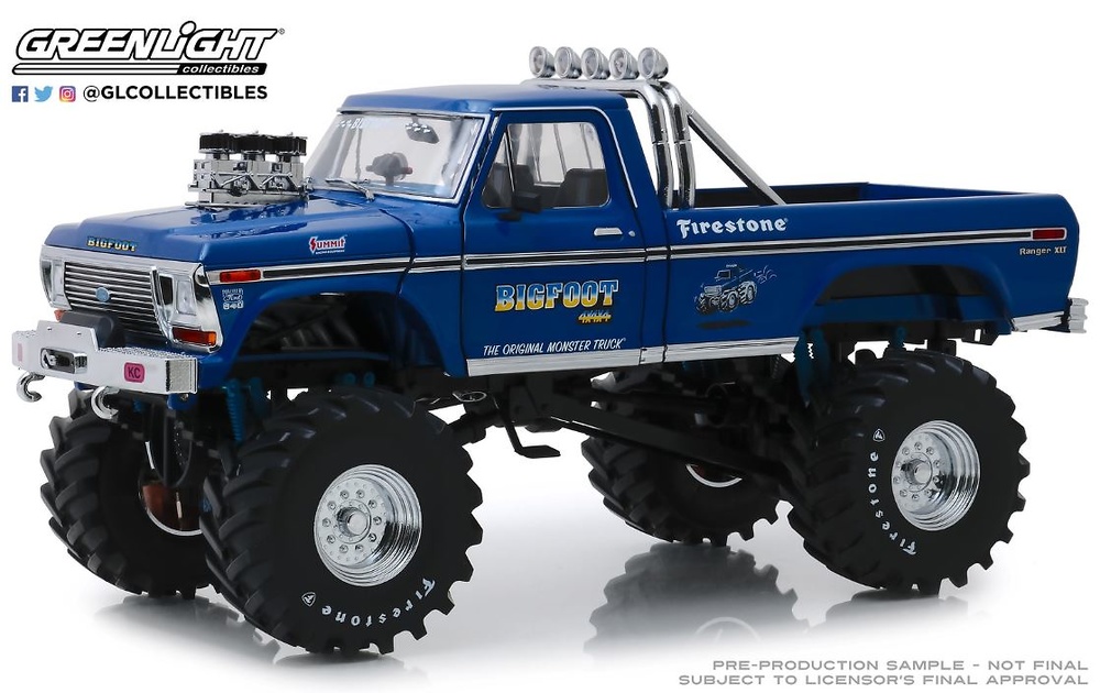 Ford F-250 Monster Truck Bigfoot #1 - 1974 GreenLight 13537 escala 1/18 