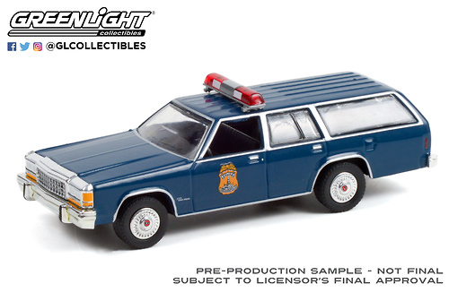 Ford LTD Crown Victoria Wagon (1984) Policía de Indiana Greenlight 1/64 