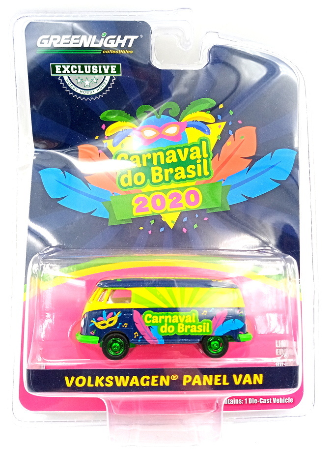 Furgoneta Volkswagen Type 2 Carnaval do Brasil 2020 Greenlight 1/64 