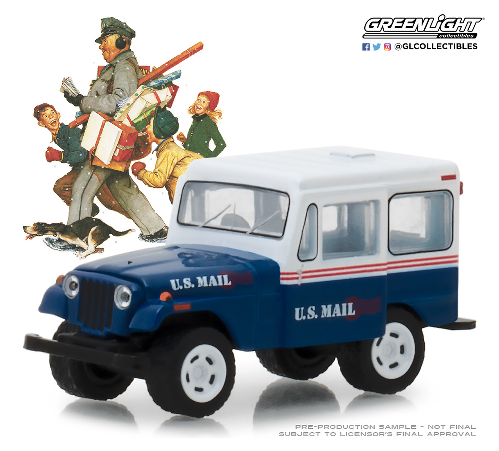 Jeep DJ-5 Correo Postal U.S. (1971) Edición Limitada Norwan Rockwell - Greenlight 1/64 