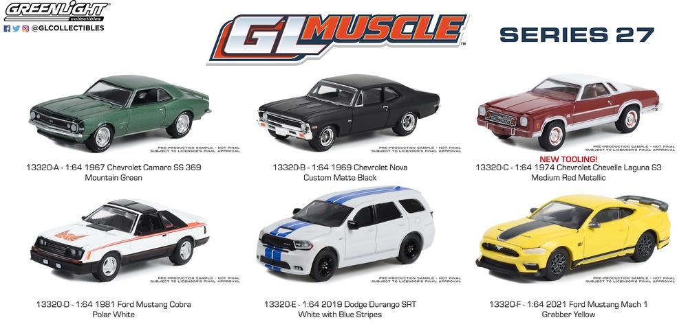 Lote GL Muscle Series 27 Greenlight 1/64 