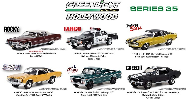 Lote Hollywood Series 35 Greenlight 1/64 