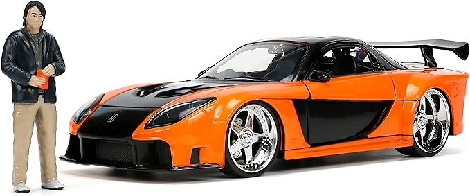 Mazda Rx-7 1995 Widebody Con Figura De Han Tokyo Drift Jada Toys 33174 escala 1/24 