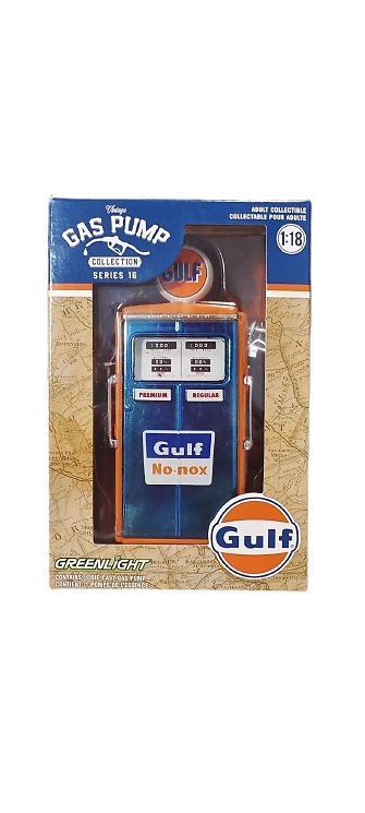 Tokheim 350 surtidor gasolina – Gulf Vintage Gas Pumps Series 16 Versión Cromado 14160-C escala 1/18 