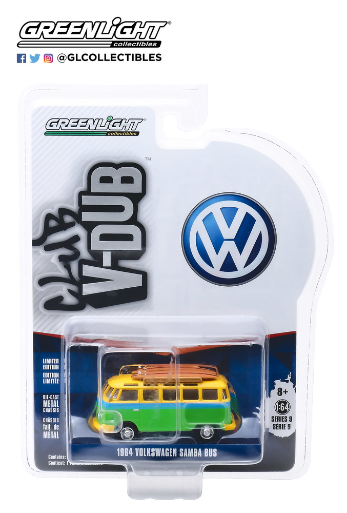 Volkswagen Samba con tabla de Surf (1964) Greenlight 1/64 