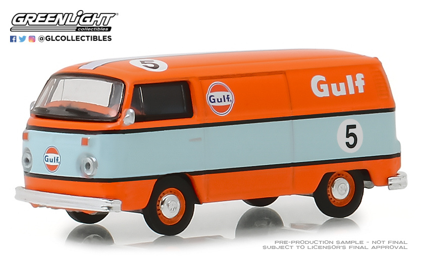 Volkswagen T2 nº 5 Gulf Oil Furgoneta (1975) Greenlight 29940E 1/64 