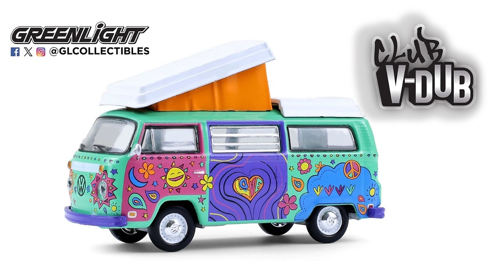 Volkswagen Type 2 Westfalia Campmobile – Club V-Dub Series 21 Greenlight 1/64 