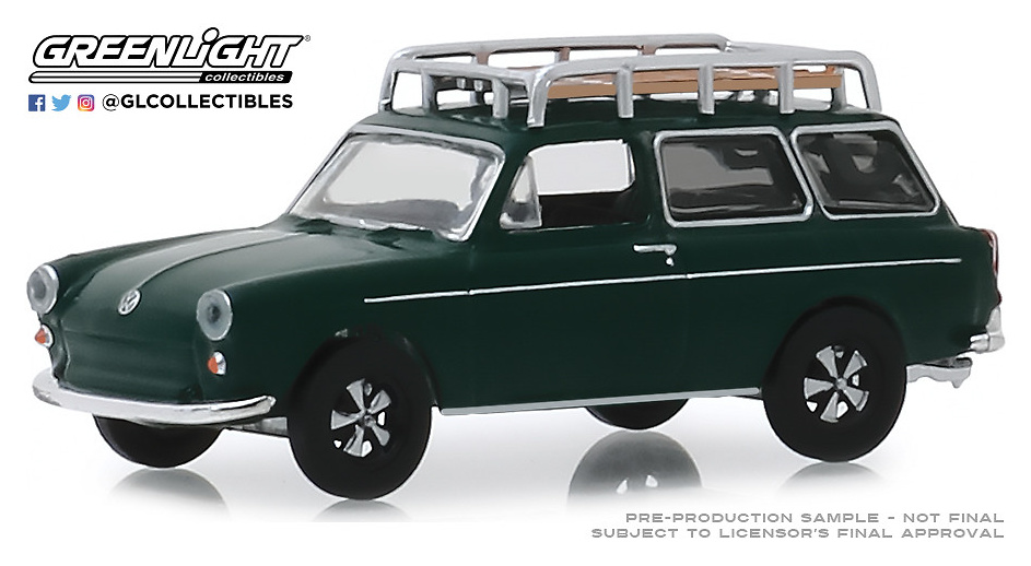 Volkswagen Type 3 Squareback - Verde oscuro (1969) Greenlight 1/64 