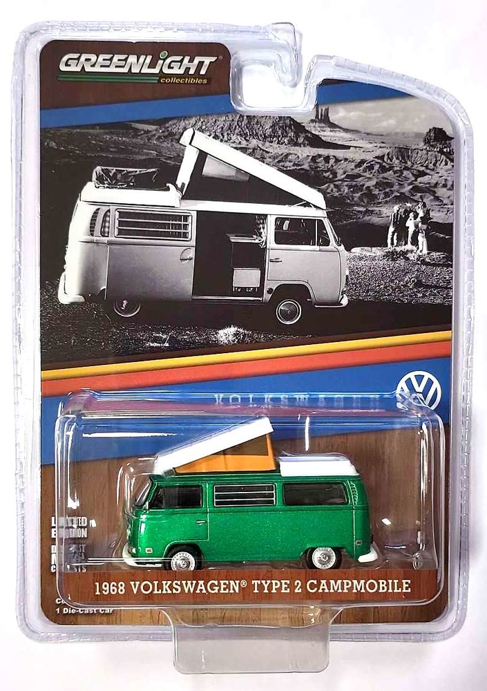 Volkswagen tipo 2 (T2B) Camper Van Greenmachine 1/64 