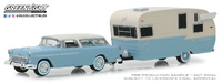Chevrolet Nomad y caravana Shasta Airflyte con toldo (1955) Greenlight 1/64