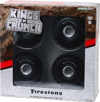 Conjunto de ruedas y neumáticos de 66" para Monster Truck "Firestone" Greenlight 1/18