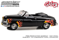 Ford De Luxe Convertible con llamas (1948) Greenlight 62010-B escala 1/64